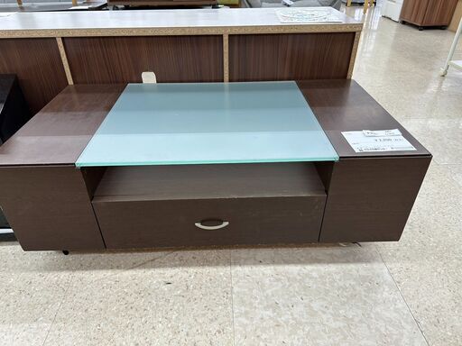 ★ジモティ割あり★  テーブル 茶 H37.5×D55×W104.5 クリーニング済み TJ4751