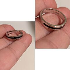 シルバークロスリング（新品）調整可能の画像