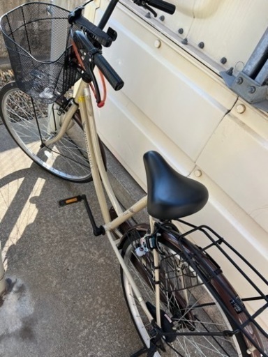茶色自転車売ります(1年未満使用)