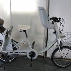 Ｄ369★限定特価　整備済み★ブリヂストン　bikke2★３人乗り子乗せ中古自転車【20インチ　ブルーグレイ 】