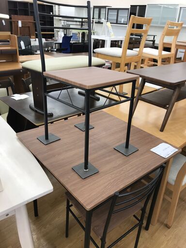 ★ジモティ割あり★  ダイニングセット2人掛け ブラウン H74×W75×D75 クリーニング済み KJ4644