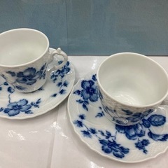 【愛品館 江戸川店】ジノリ1735／リチャードジノリ ローズブルー  ペアカップ&ソーサー ID:102-026834-007の画像