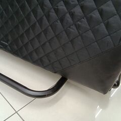 ★ジモティ割あり★  ベッド ブラック H46×D86×W200 クリーニング済み HJ2489の画像