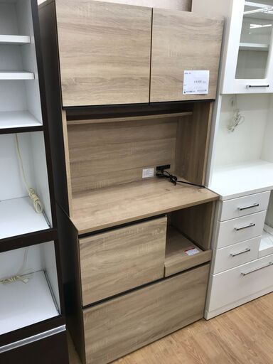 ★ジモティ割あり★  食器棚 茶色 H176×W80×D41 クリーニング済み KJ4650