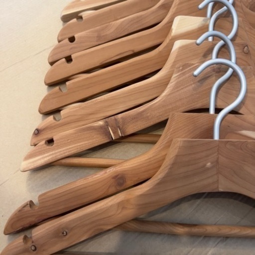 無印良品　レッドシダーハンガー　10本セット 無印良品 廃盤 レッドシダー薄型ハンガー 10本 約41cm 無印良品 廃盤