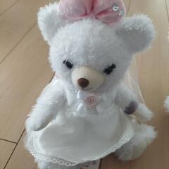 【新品未使用】ユニベアシティブライダルペア ぬいぐるみタグ付きの画像