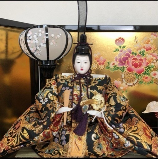 【美品】雛人形平飾り(リトルオルゴール＆被布飾り付き♪)早期受取で割引き有り ⸜(* ॑꒳ ॑* )⸝