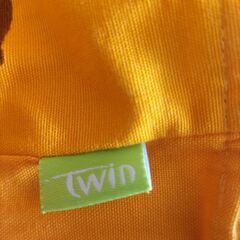 北欧製リバーシブル布バッグ。マチあり。底板あり。の画像