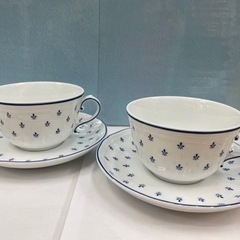 【愛品館 江戸川店】ジノリ1735／リチャードジノリ　ロイヤルブルー ペアティーカップ&ソーサーID:110-023827-007の画像