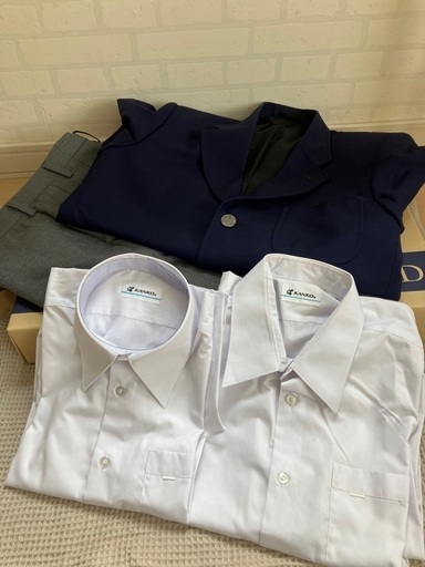 ☆栄南中学校男子上下学生服Yシャツ×2セット☆