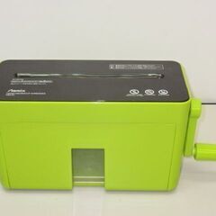 stp-2478　Asmix　ハンドマイクロカットシュレッダー　HM-01G　グリーン　はがき　A4官製はがき　マイクロカット　手動　卓上　家庭　オフィス　白　事務用品　アスカの画像