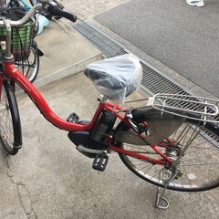 地域限定送料無料 ヤマハ パス ナチュラ 新基準 8,9AH 子供乗せ 赤