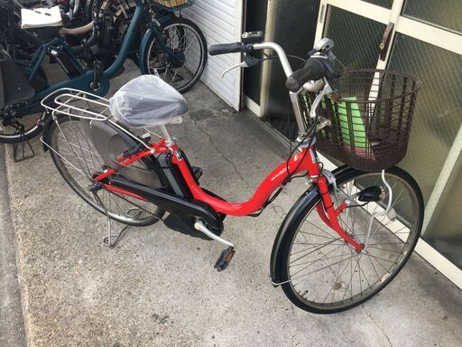 地域限定送料無料　パス　ナチュラ　12,3AH　子供乗せ　赤　神戸　電動自転車 地域限定送料無料 ヤマハ パス ナチュラ 12,3AH 24インチ 赤 アシスタ