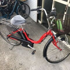 地域限定送料無料 ヤマハ パス ナチュラ 新基準 8,9AH 子供乗せ 赤