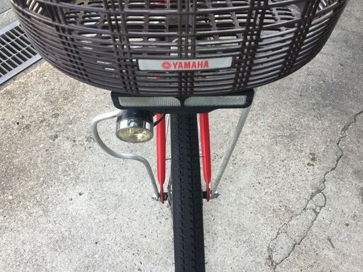 地域限定送料無料 ヤマハ パス ナチュラ 新基準 8,9AH 子供乗せ 赤