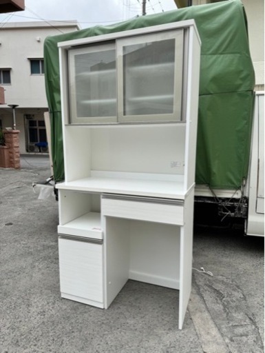 【値下げしました】ニトリ ホワイト 家具 収納家具 食器棚、キッチン収納　No2787
