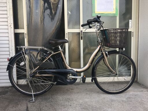 地域限定送料無料　ヤマハ　パス　ナチュラ　24インチ　新基準　8,7AH　子供乗せ　ゴールド　アシスタ　ビビ　神戸市　電動自転車