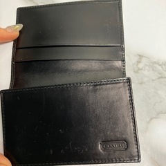 ☆値下げ☆A2403-470 COACH カードケース ブラック レザー 名刺入れ 汚れあり 中古の画像