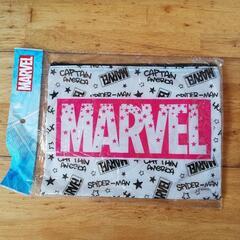 MARVEL A5ポーチ 白×ピンク
