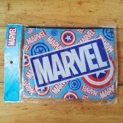 MARVEL A5ポーチ 青×青