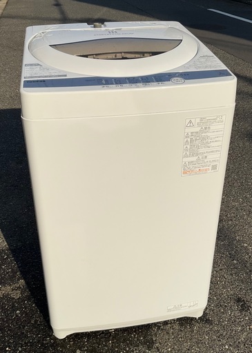 【RKGSE-134】特価！東芝/5kg/全自動洗濯機/AW-5G9/中古/2021年製/当社より近隣地域無料配達
