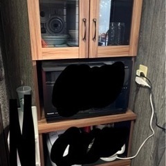 ワイエムワールド レンジ台　幅60cm　ルミナーレ/00-HN-1860RE ウォールナット の画像