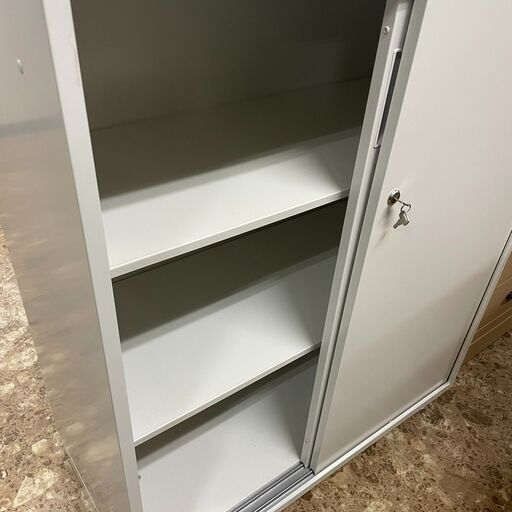スチール書庫 2段セット オフィス ロッカー 鍵付き ホワイト 収納 事務用品 札幌 東区 スチール書庫 2段セット オフィス ロッカー 鍵付き ホワイト