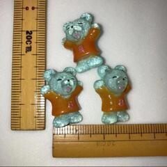 のびのびくまボタン 青 3個