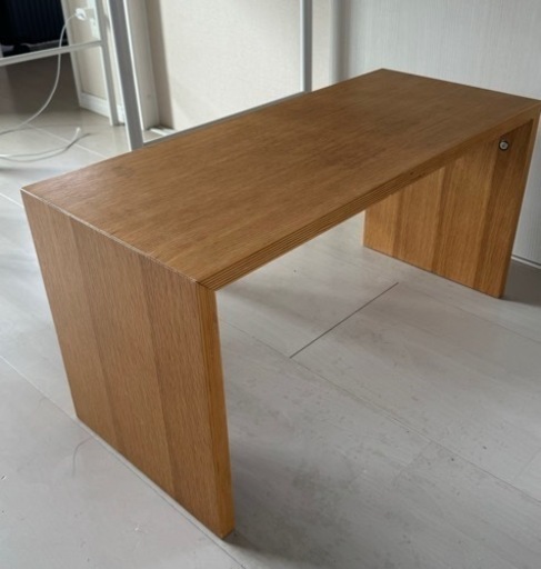コの字の家具　積層合板　オーク材　幅７０ｃｍ
