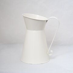 【新古品/ピッチャー/花瓶ホワイト】フラワーポット/ドライフラワ...