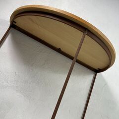 ◆🔶送料無料・設置無料有り🔶◆アンティーク ハーフムーンテーブル（大）アイアン脚 インダストリアル ヴィンテージ　中古の画像