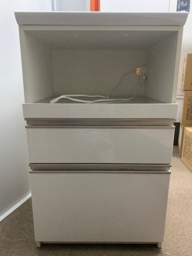 大塚家具★Pamouna パモウナ★キッチン棚 レンジ台 キッチンボード★国産 デザイン 収納★天然木 スチール★日本製 キッチンツール 台所収納★5月以降引き取り