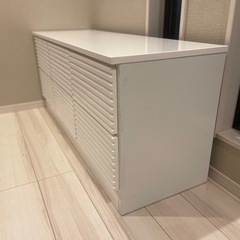 ニトリ キャビネット ホワイト 家具 収納の画像