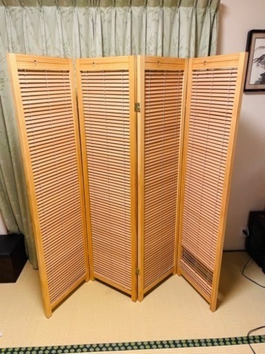 パーテーション　和風　木製