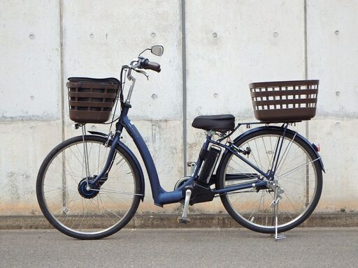 【ヤ取終了9/5】≪U714ジ≫ BRIDGESTONE/ブリヂストン 電動アシスト自転車 RAKUTTO/ラクット 26インチ サファイヤブルー 内装3段変速 バッテリー他付属