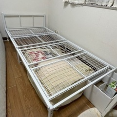 シングルベッド　マットレス付きの画像