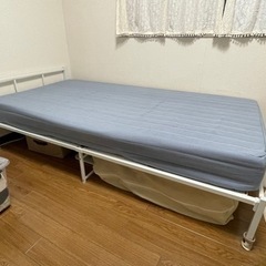 シングルベッド　マットレス付きの画像
