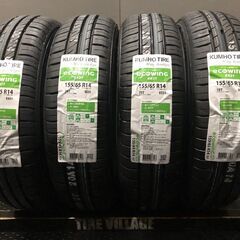 新品 2024年製 KUMHO ECOWING ES31 155/65R14 75T 14インチ 夏タイヤ 4本 フレアワゴン アルトラパン タント スペーシア N-ONE等　(VTN004)