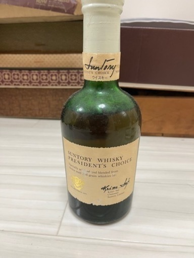 サントリー ウイスキー プレジデント チョイス 佐治敬三 未開封、おそらく40年前のモノ。 760 ml