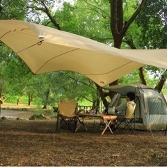 キャンプセット(テント、タープ、椅子)の画像