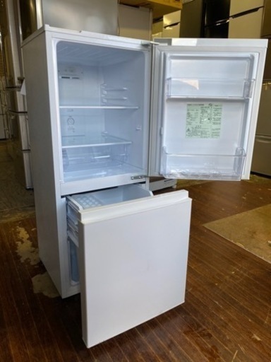 北九州市内配送無料　保証付き　2022年式　AQUA 126L 2ドアノンフロン冷蔵庫 オリジナル ホワイト AQR-13E8 W 