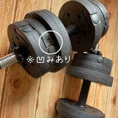 運動不足解消に♬SIX CORE/ダンベル10kg×2 まとめ売りの画像
