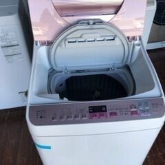 市内配送設置無料 シャープ SHARP ES-TX5A-P [タテ型洗濯乾燥機(5.5