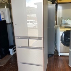 福岡市内配送無料　日立 HITACHI R-S4000GL XN [冷蔵庫 Sシリーズ 真空チルド（401L・左開き） 5ドア クリスタルシャンパン]の画像