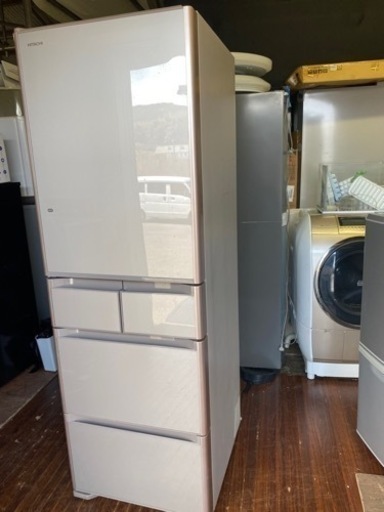 福岡市内配送無料　日立 HITACHI R-S4000GL XN [冷蔵庫 Sシリーズ 真空チルド（401L・左開き） 5ドア クリスタルシャンパン]