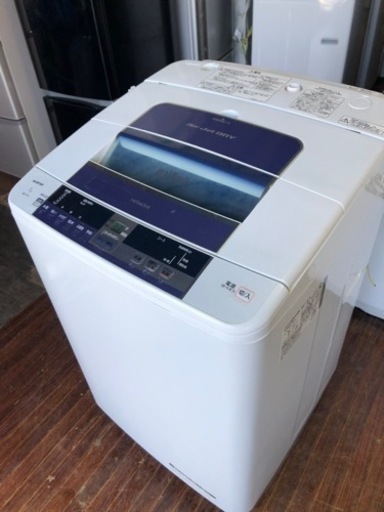 北九州市内配送無料　保証付き　日立 HITACHI BW-7TV A [全自動洗濯機 ビートウォッシュ （7kg） ブルー]