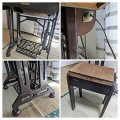 足踏みミシン ジャノメ 椅子、説明書付き レトロ 当時物 インテリアの画像