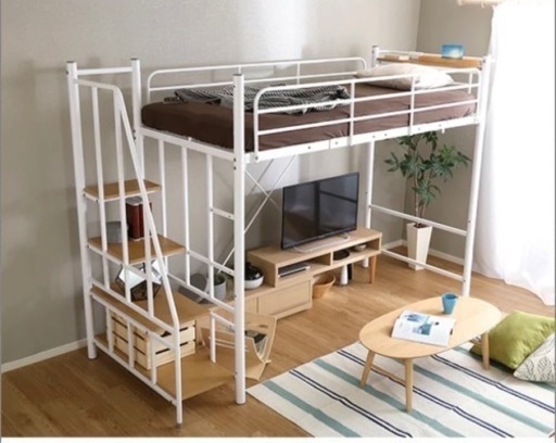 階段付き ロフトベッド