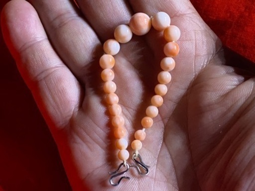 レトロ　アンティーク　ビンテージ　ピンク珊瑚　羽織紐