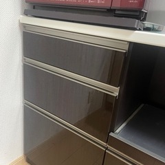 食器戸棚　TOKYOインテリア鏡面仕上げ　超美品！の画像